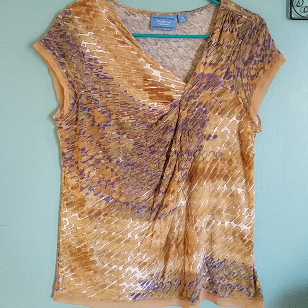 Simply Vera Wang Asymmetrical Neckline Blouse PM